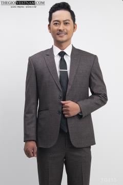 Bộ Suit Nâu Gân Vegoc Classic Fit TGS213